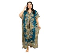 SHYAMVUN Women Kaftan Tunic Kimono Long Maxi Party Dress for Loungewear Holiday Sleepwear Beach Kaftan Free Size