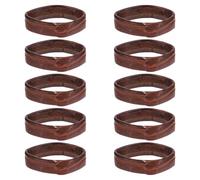 SHYCELOHES Leder Uhrenarmband Schlaufe 20mm für Ersatz und Reparatur | Glatte Oberfläche, Klassisches Braun, 10 Stück Pack, Leichtes Tragegefühl, für Uhrmacher und Bastler
