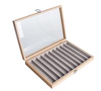 SHYYOULQE Praktischer Holz-Schmuckkoffer, stabile Holz-Aufbewahrungsschale, Vitrine für Ohrringe und Ringe, Sammlungs-Organizer