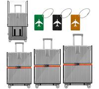 Sibosen 3 Stück Kofferschutzhülle Transparent Kofferhülle Kofferschutzhülle Reisekoffer-Schutzhülle 20+24+28 Zoll PVC Koffer Abdeckungen Wasserdicht Staubdicht Schwarze Grenze