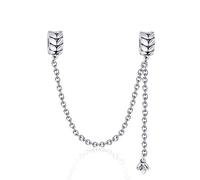 Sicherheitsketten-Charm, 925er-Sterlingsilber, Clip-Charm-Stopper, Charm für Pandora-Charm-Armband