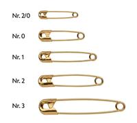 Sicherheitsnadeln 22 mm goldfarbig (1.000 Stück)