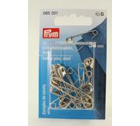 Prym Sicherheitsnadeln, 38mm, silberfarbig, 12 Stück, Stahl