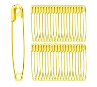 Sicherheitsnadeln, 50 Stück, 45 mm große Sicherheitsnadeln, robuste Deckennadeln für Kleidung, Decke, Pullover, Schals, Handwerk (Gold)