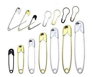 Sicherheitsnadeln aus Edelstahl, Edelstahlnadeln, 19-55 mm, mehrfarbige Broschen-Schalschnallen for Näharbeiten(Black,19MM1000pcs)