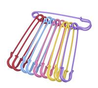 Sicherheitsnadeln aus Stahl, 10 cm, extra groß, 5 Farben, 10 Stück