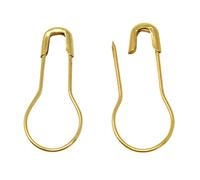 Sicherheitsnadeln - Birnenform - in Silber, Gold, Schwarz oder Weiß - Mengen in 25, 50 oder 100 Stück (Gold, 100 Stück)