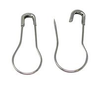 Sicherheitsnadeln - Birnenform - in Silber, Gold, Schwarz oder Weiß - Mengen in 25, 50 oder 100 Stück (Silber, 50 Stück)