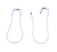 Sicherheitsnadeln - Birnenform - in Silber, Gold, Schwarz oder Weiß - Mengen in 25, 50 oder 100 Stück (Weiß 25)