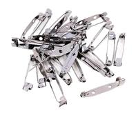 Sicherheitsnadeln für Kleidung, Packung mit 50 Broschennadeln aus Edelstahl, mehrfarbig, 15-40 mm, for die DIY-Schmuckherstellung(Gun Black,30mm 50pcs)
