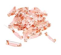 Sicherheitsnadeln für Kleidung, Packung mit 50 Broschennadeln aus Edelstahl, mehrfarbig, 15-40 mm, for die DIY-Schmuckherstellung(Rose Gold,25mm 50pcs)
