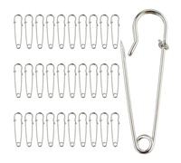 Sicherheitsnadeln Groß, 30 Stück Kilt Sicherheitsnadeln, 50 mm Rostfreier Stahl Heavy Duty Sicherheitsnadel, Starke Sicherheitsnadeln für Decken, Strickzeug, Schmuck und Handarbeiten