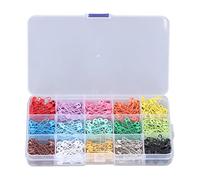 Sicherheitsnadeln, kleine Sicherheitsnadeln, Sortiert, DIY-Herstellung, zuverlässiges Verriegelungsdesign, glänzender, Heller Edelstahl, Nähzubehör für Kunstprojekte, (15 Farben 450 Stück/Karton)