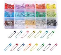 Sicherheitsnadeln15 Farben,32 mm Mehrfarbig,300 Stück Sicherheitsnadeln kleine mit Aufbewahrungsbox,Metall Bunte Sicherheitsnadeln für Kleidung,Nähen,Handwerk,Befestigung,Mini-Sicherheitsnadel