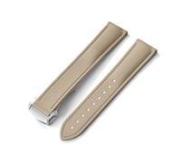 SiChouwz Kompatibel Mit Tank Santos Swatch Universal 20 Mm 21 Mm 22 Mm Schnellverschluss FKM-Kautschukarmband Mit Faltschließe(Khaki With Buckle,20mm)