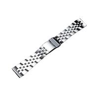 SiChouwz Premium-Edelstahl-Uhrenarmband, 22 mm, 24 mm, Gliederarmband, Silber/Gold