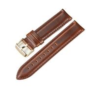 SiChouwz Retro Handgefertigtes Echtes Leder-Uhrenarmband 18 Mm 20 22 Schnellverschluss-Armbänder Uhrenarmbänder Gürtel Mit Solider Schnalle(Brown(gold),20mm)