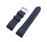 SiChouwz Schnellspanner Uhrenarmband Kompatibel mit Herrenuhr Armband Zubehör Premium Grad Fluor Gummi Uhrband 20mm 22mm 24mm(Deep Blue silver,22mm)