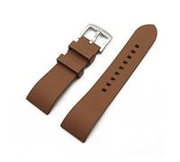 SiChouwz Schnellspanner Uhrenarmband Kompatibel mit Herrenuhr Armband Zubehör Premium Grad Fluor Gummi Uhrband 20mm 22mm 24mm(Brown silver,22mm)