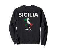 Sicilia Italia Flagge Karte Italienisches Erbe Sizilien Ureinwohner Sweatshirt