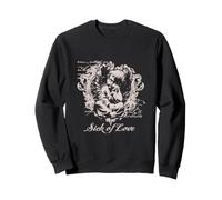 Sick of Love Vintage Cherub Angel Romance Valentine's Day Sweatshirt