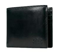 SID & VAIN EastWest Geldbeutel praktisch flach mit RFID Schutz echt Leder - Brieftasche Elliot EastWest - Geldbörse Herrentasche Ledergeldbeutel Herren schwarz handgefertigt