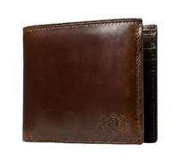 SID & VAIN EastWest Geldbeutel praktisch flach mit RFID Schutz echt Leder - Brieftasche Elliot EastWest - Geldbörse Herrentasche Ledergeldbeutel Herren braun handgefertigt