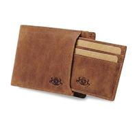 SID & VAIN EastWest Geldbeutel praktisch flach mit RFID Schutz echt Leder - Brieftasche Jacob EastWest - Geldbörse Herrentasche mit - Ledergeldbeutel Herren beige handgefertigt