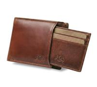 SID & VAIN EastWest Geldbeutel praktisch flach mit RFID Schutz echt Leder - Brieftasche Jacob EastWest - Geldbörse Herrentasche mit - Ledergeldbeutel Herren braun handgefertigt