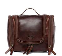 SID & VAIN große Kulturtasche Herren echt Leder - Waschtasche Dexter groß - Kulturbeutel Leder-Waschtasche Herren und Damen braun handgefertigt