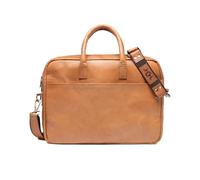SID & VAIN große Laptoptasche echt Leder - 15 Zoll Laptop Business-Tasche CEDAR groß - Umhängetasche Aktentasche mit Schultergurt - Ledertasche Herren und Damen braun handgefertigt