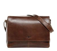 SID & VAIN große Laptoptasche Messenger Bag echt Leder - 15 Zoll Laptop Business-Tasche Spencer groß - Umhängetasche mit extra Laptop-Hülle - Ledertasche Herren und Damen braun handgefertigt