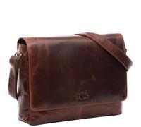 SID & VAIN große Laptoptasche Messenger Bag echt Leder - 15 Zoll Laptop Business-Tasche Spencer groß - Umhängetasche mit extra Laptop-Hülle - Ledertasche Herren und Damen braun handgefertigt
