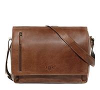 SID & VAIN große Lehrertasche echt Leder - 15 Zoll Laptoptasche Uni-Tasche Joseph - Aktentasche College mit extra Laptop-Hülle - Ledertasche Herren und Damen braun handgefertigt