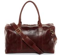 SID & VAIN große XL Reisetasche echt Leder - Sporttasche groß Yale Zip groß - Weekender Handgepäck mit Schultergurt - Ledertasche Herren und Damen braun handgefertigt