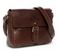 SID & VAIN kleine Messenger Bag echt Leder - Schultertasche Yale - Umhängetasche mit Schultergurt - Ledertasche Herren und Damen braun handgefertigt