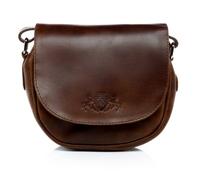 SID & VAIN kleine Umhängetasche echt Leder - Crossbody bag BRIGHTON - Schultertasche Damentasche mit Schultergurt - Ledertasche Damen braun handgefertigt