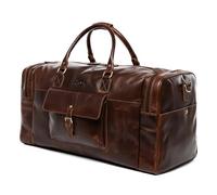 SID & VAIN Weekender echt Leder Yale groß Sporttasche Reisetasche Ledertasche Herren 53 cm braun
