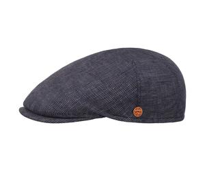 Sidney Fine Stripes Flatcap by Mayser dunkelblau 60 cm