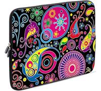 Sidorenko Laptop Tasche für 14-14,2 Zoll - Universal Notebooktasche Schutzhülle - Laptoptasche aus Neopren, PC Computer Hülle Sleeve Case Etui, Rosa/Schwarz