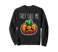 Sie nennen Mich Kür ezaubernder süßer Halloween-Cartoon-Kürbis Sweatshirt