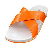 Siebi's Badeschuhe Damen • Solta • komfortable Frauen Badepantolette (Orange, Numeric_40)