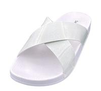 Siebi's Badeschuhe Damen • Solta • komfortable Frauen Badepantolette • fällt eher klein aus (Weiß, EU Schuhgrößensystem, Erwachsene, Damen, Numerisch, M, 40)