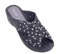 Siebi's Badeschuhe Damen • Thira • guter Halt • mit Absatz für Frauen • fällt klein aus (38 EU, grau)