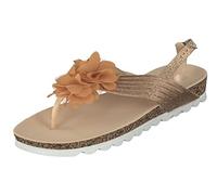 Siebi's LAOS WELLNESS Badeschuhe geschlossen Badesandalette für Damen mit Absatz: Größe: 39 | Farbe: Gold