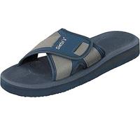 Siebi's TONI Badeschuhe Sauna Komfort Wellness Pantoletten Duschschuhe Klettverschluß Herren: Größe: 44 EU | Farbe: Navy