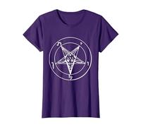 Siegel von Baphomet Okkult Satanic Pentagramm Ziege von Mendes T-Shirt, Damen, Violett, XS