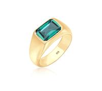 Elli PREMIUM Ring Siegelring mit Granat Edelstein Rot Trend aus 925 Sterling Silber
