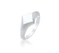 Elli PREMIUM, Ring Siegelring Raute Geo Look 925 Silber in silber, Schmuck für Damen Gr. 54 mm