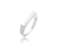 Siegelring ELLI "Siegelring Rechteck Pinky Ring 925 Silber" Gr. 46, silber, Fingerringe, Damen, 46mm, Silber 925 (Sterlingsilber), 2mm, Siegelring (16472329-46) silber